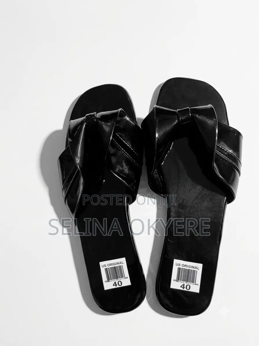 Brand New Women's Black Slippers - Size 40
