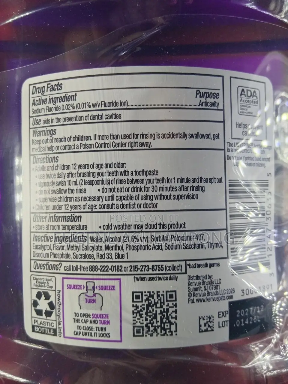 Classic Intense Mint Listerine Total Care 1.0l(1000ml)