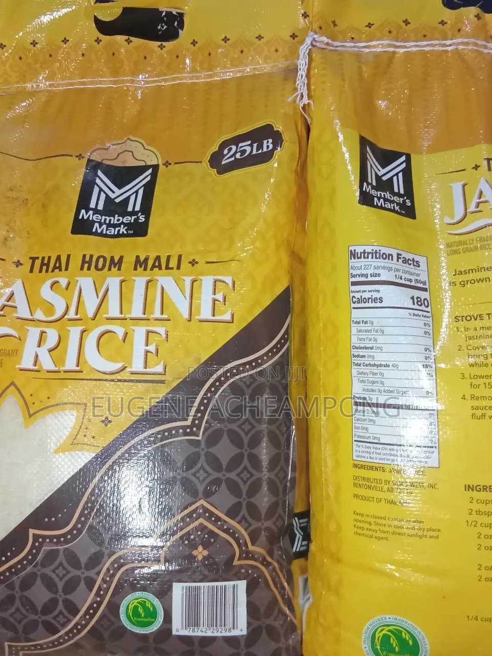 Member's Mark Thai Hom Mali Jasmine Rice 25lb(11.34kg)