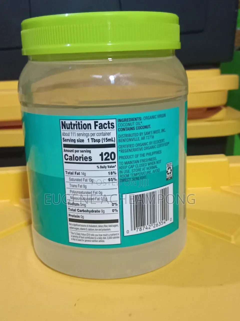Member's Mark Organic Coconut Oil 1.66l