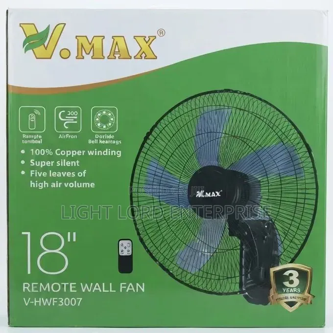 V-HWF3007Fan: 18inches Vmall Mount Fan