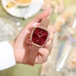Poedagar 783 Luxury Stainless Steel Mesh Women's Watch-Rose Gold Gold