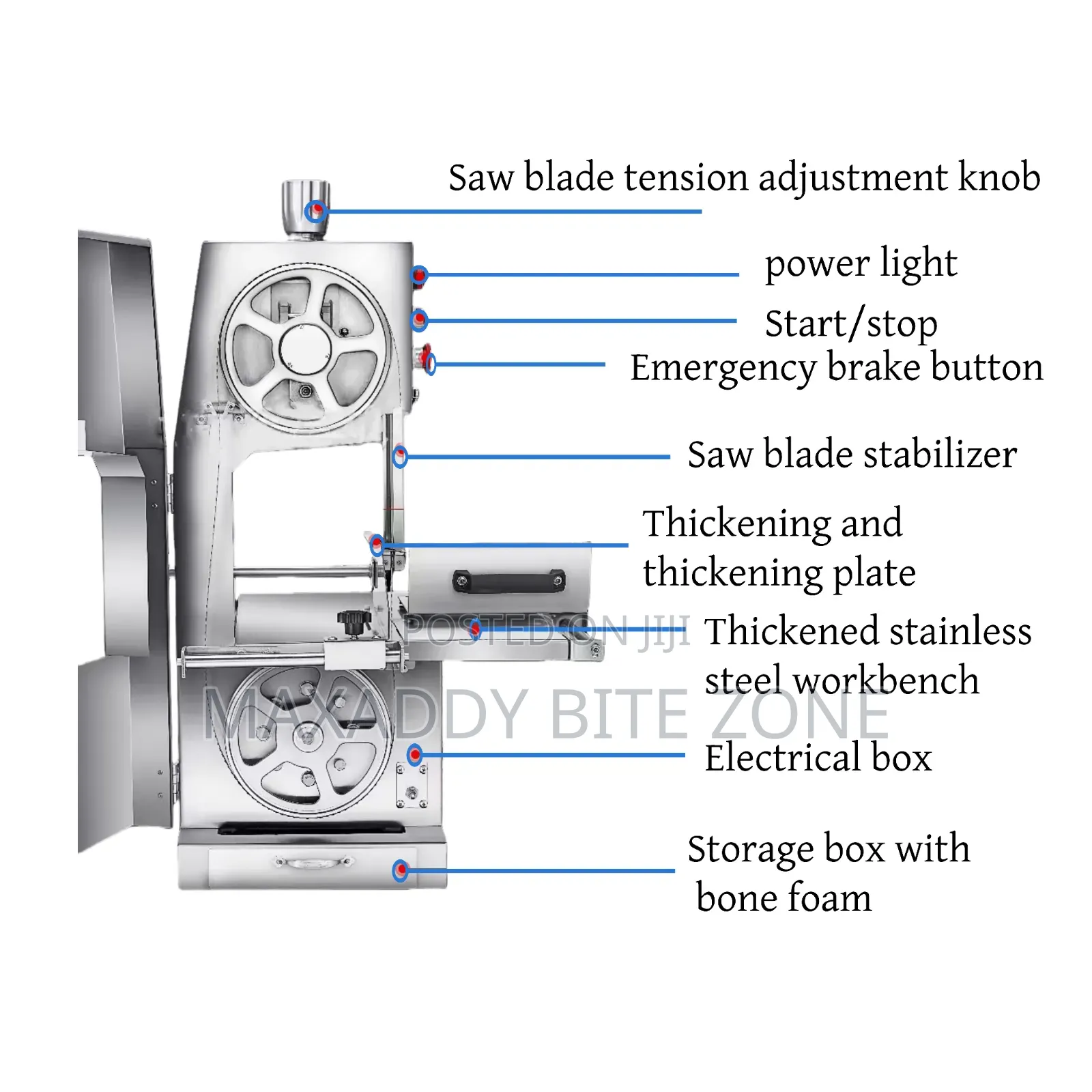 Commercial Stainless Steel Frozen Meat Cutter Machine