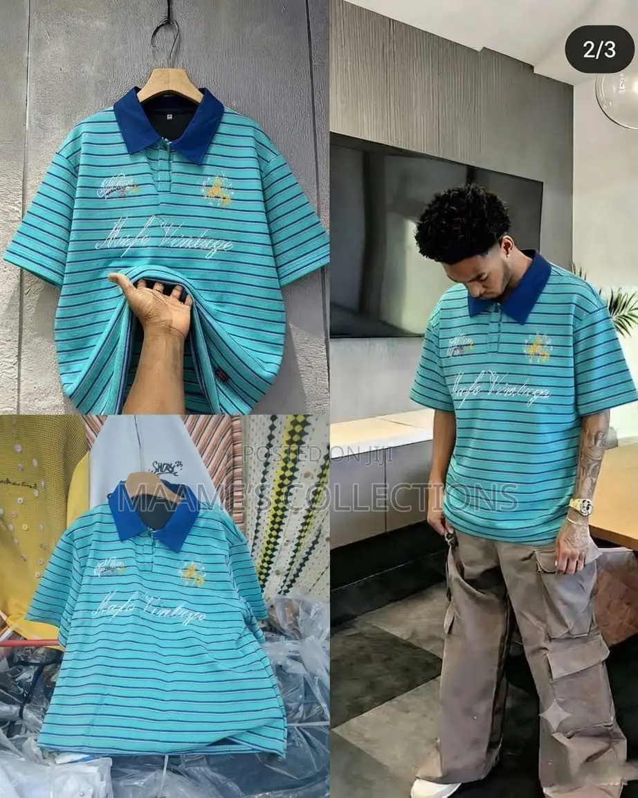 Stylish Striped Polo Shirt for Men – Casual Wear
