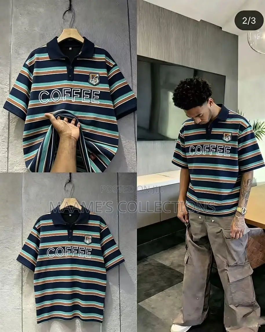 Stylish Striped Polo Shirt for Men – Casual Wear