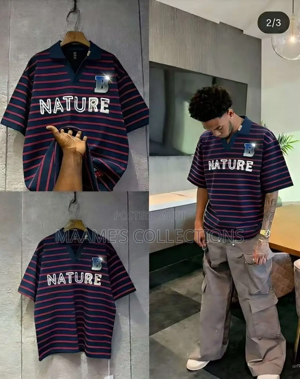 Stylish Striped Polo Shirt for Men – Casual Wear