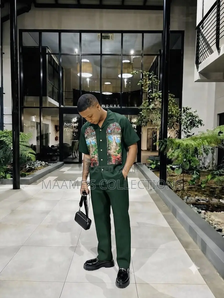Men's Casual Two-Piece Co-Ord Top and Down Set