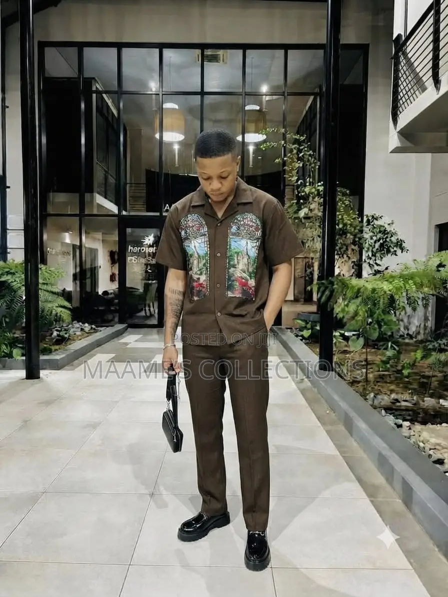 Men's Casual Two-Piece Co-Ord Top and Down Set