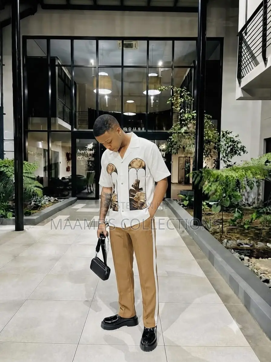 Men's Casual Two-Piece Co-Ord Top and Down Set