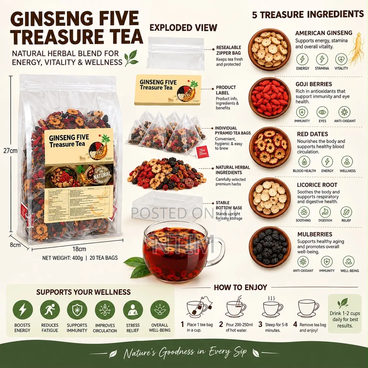 Ginseng 5 Treasure Tea