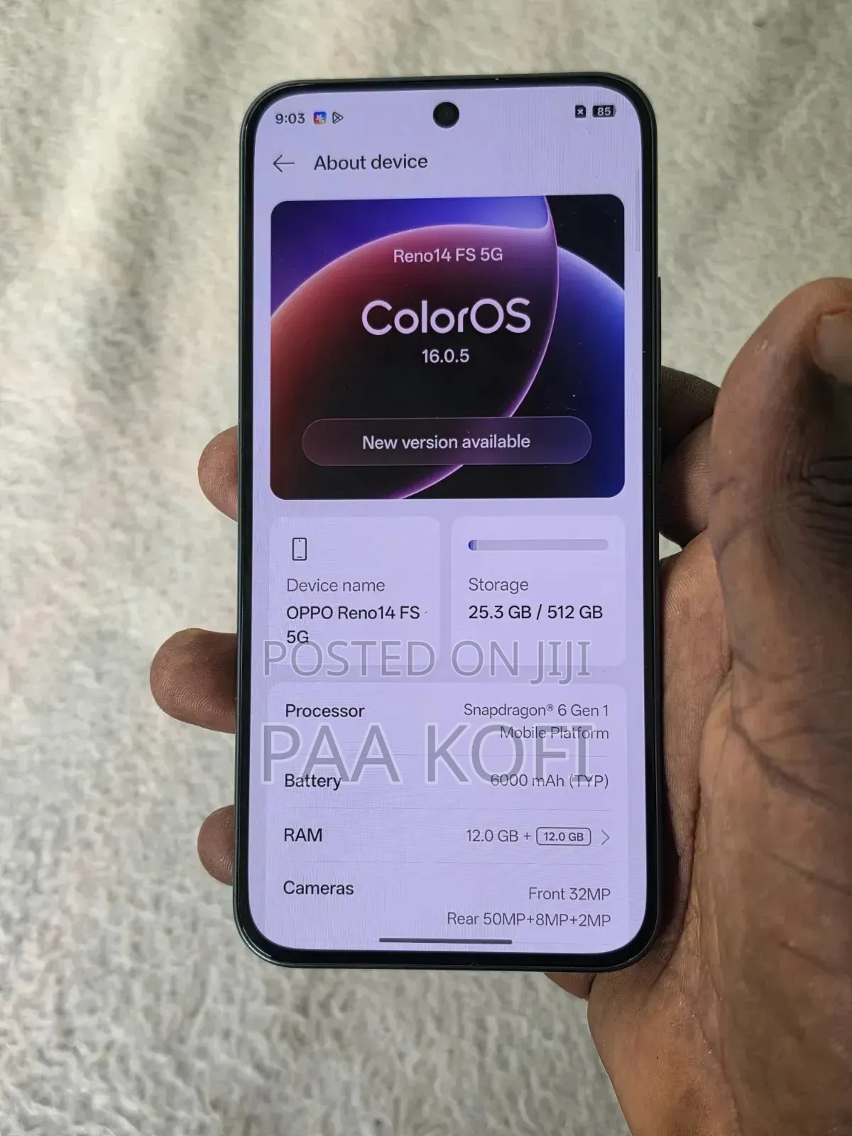 Oppo Reno14 F 512 GB Gray