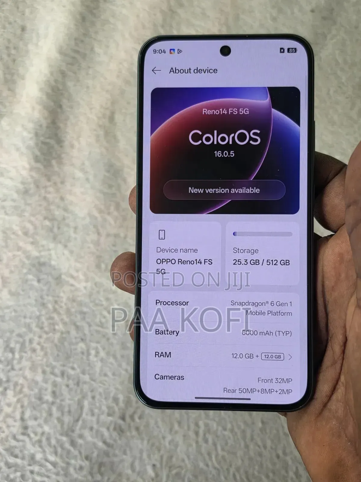 Oppo Reno14 F 512 GB Gray