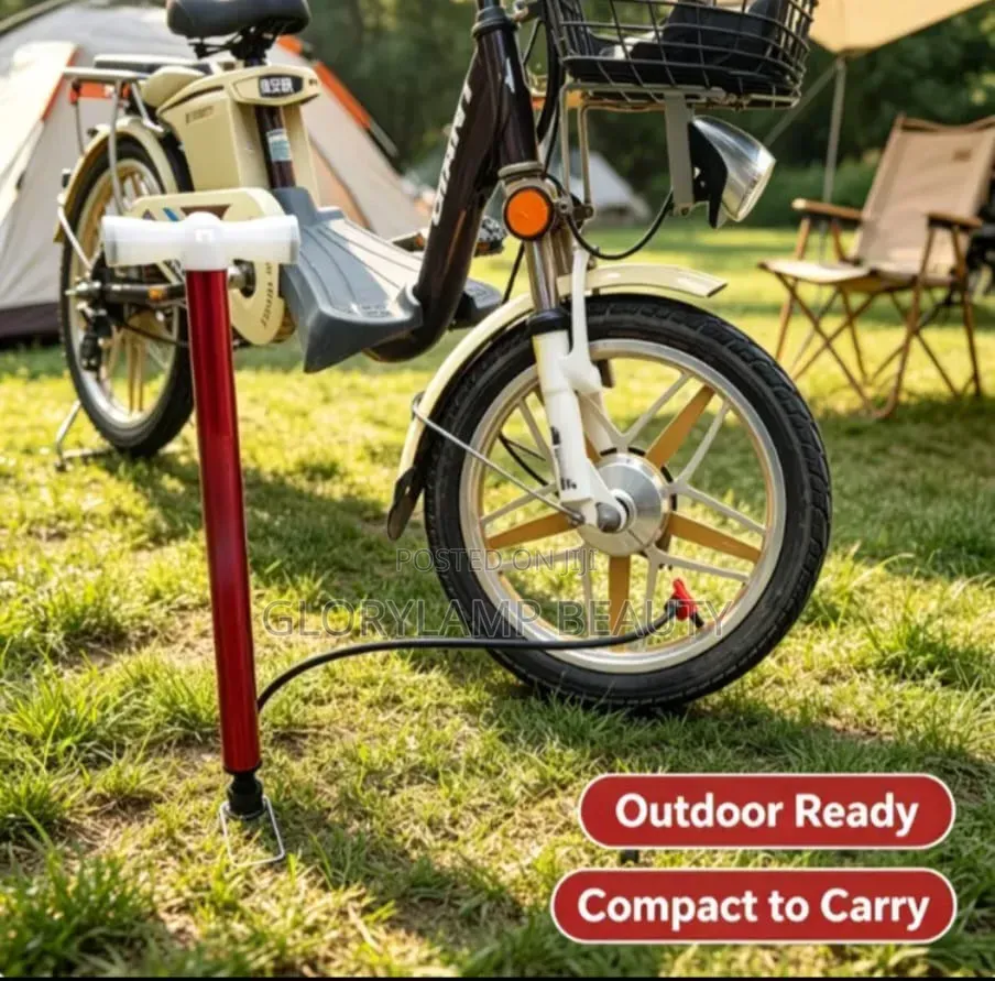 Portable Bicycle Pump – Non-Slip Grip Hand Pump for Bike Tyres
