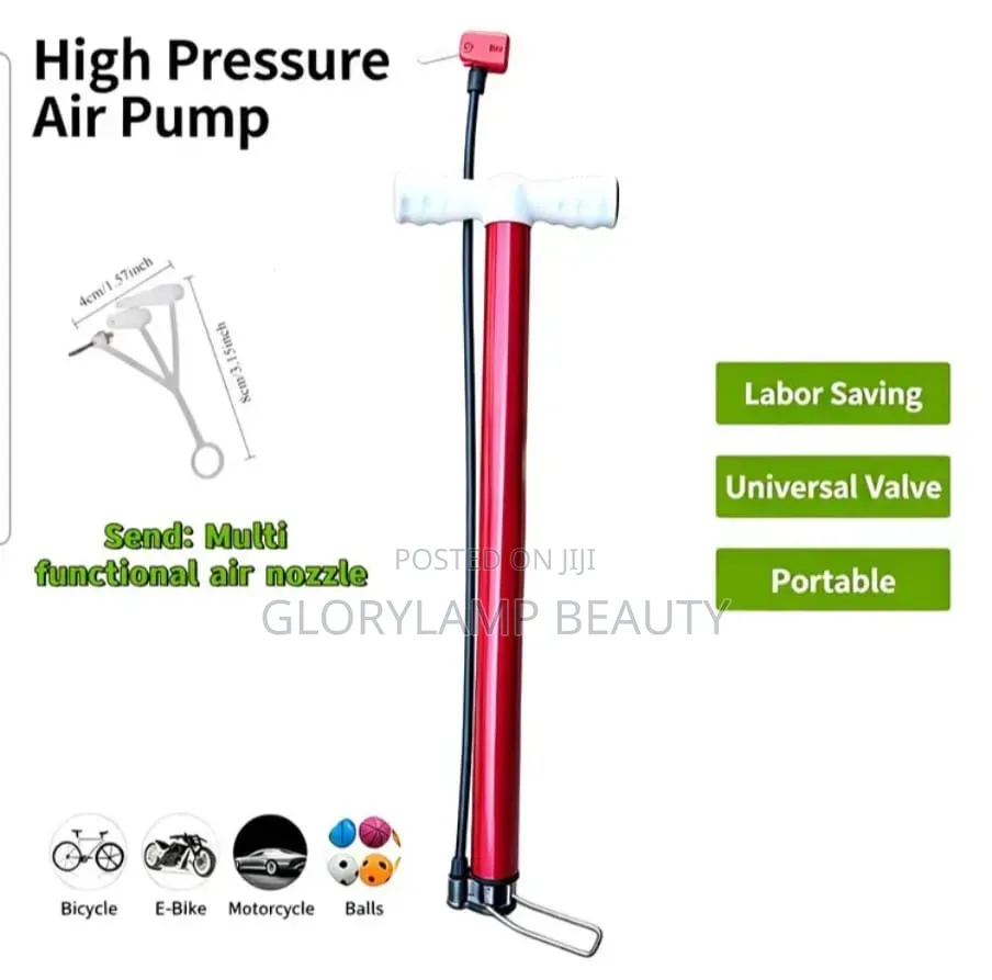 Portable Bicycle Pump – Non-Slip Grip Hand Pump for Bike Tyres