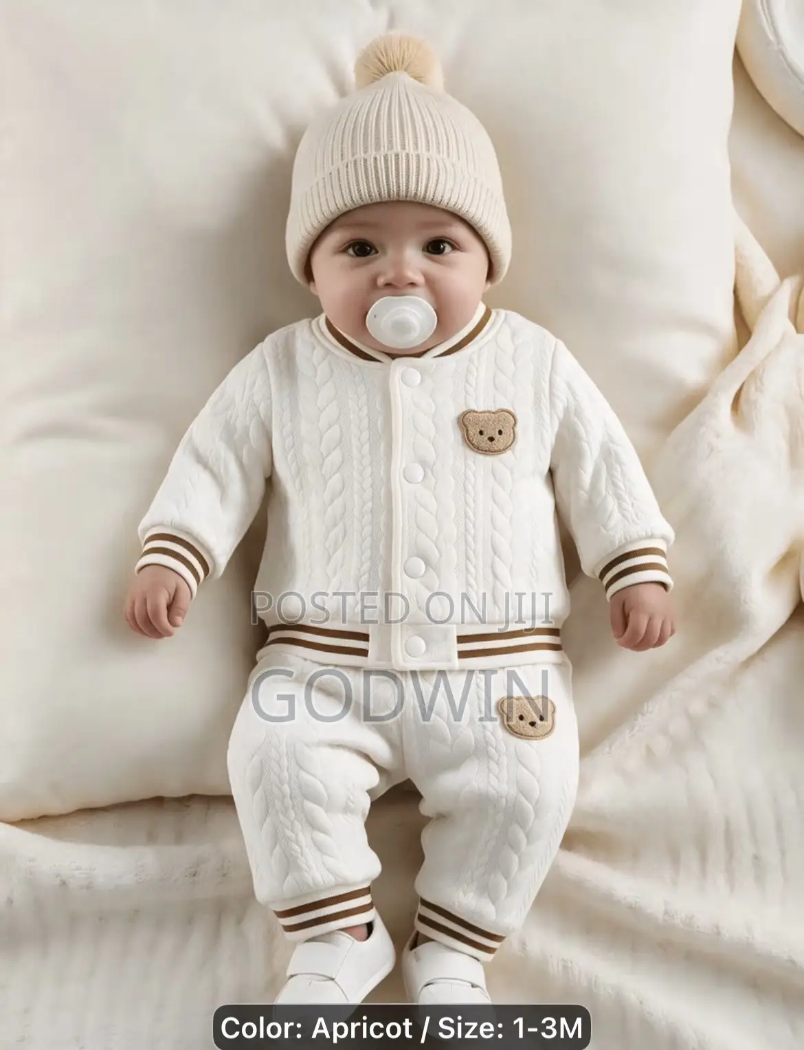 2pcs Set of Newborn Baby Casual Jacket
