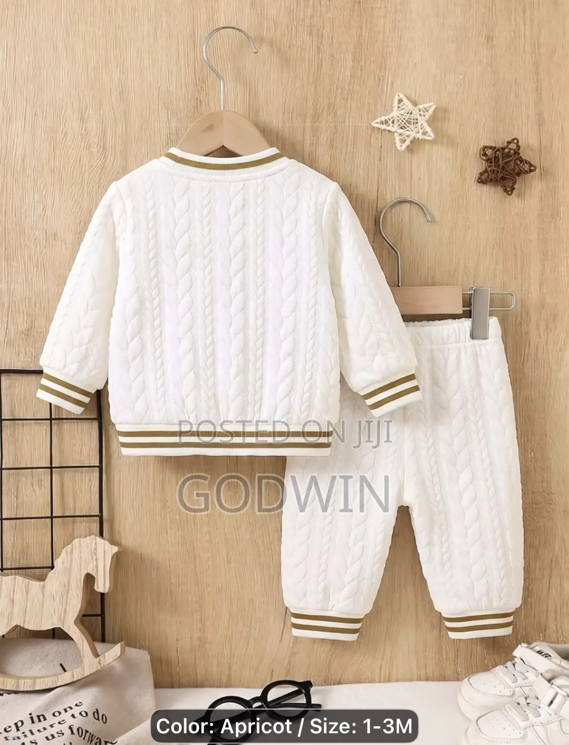 2pcs Set of Newborn Baby Casual Jacket