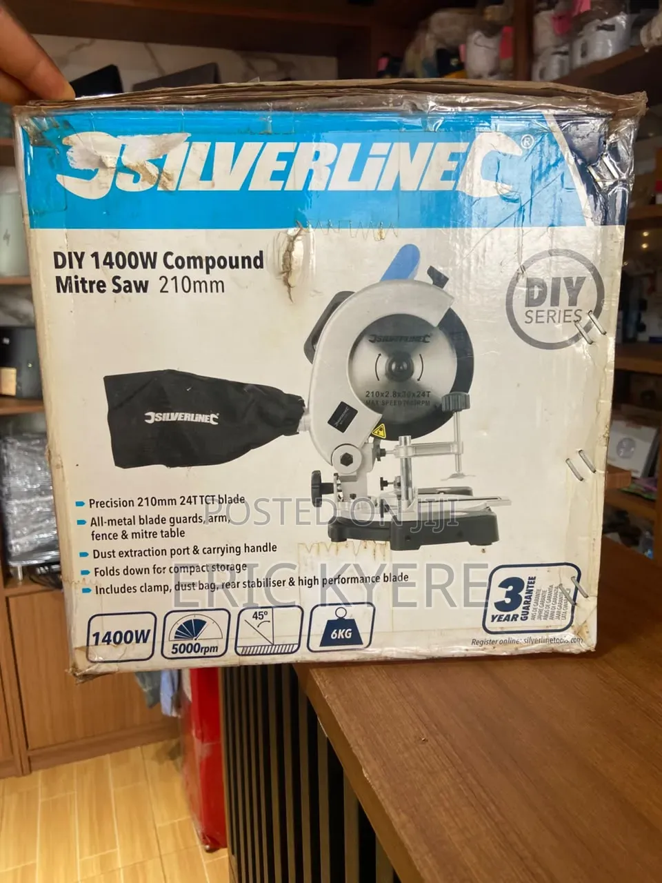 Silverline 1400W 210mm Compound Mitre Saw (262705)