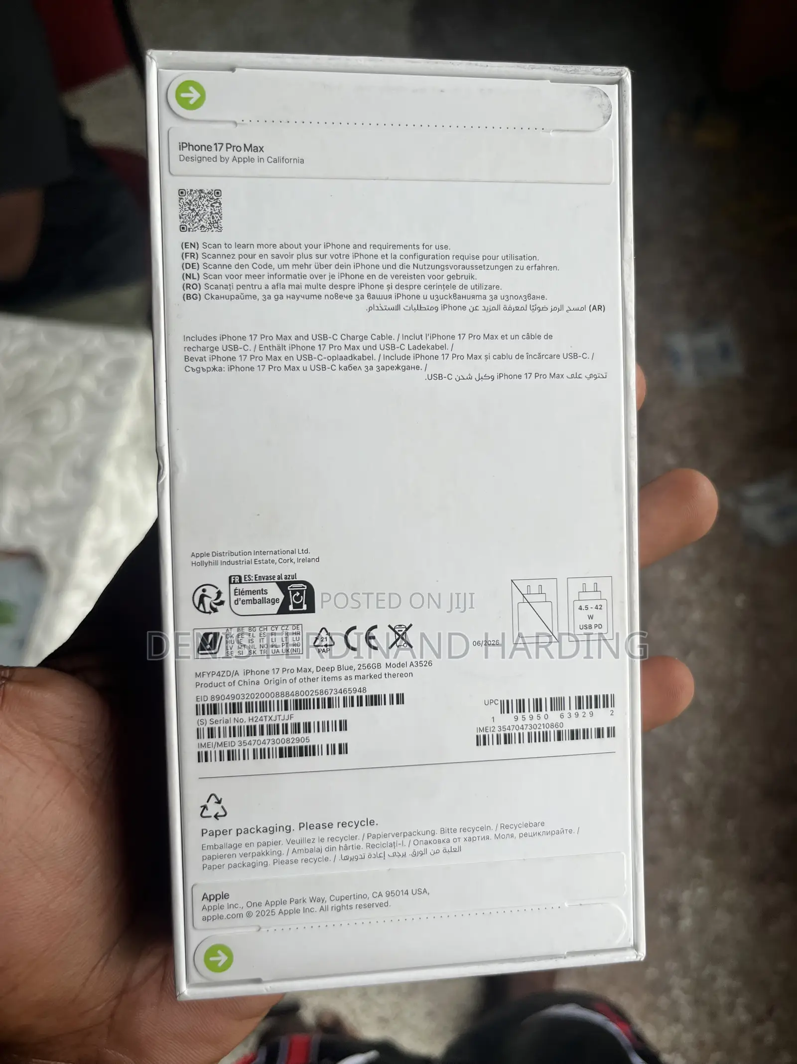 New Apple iPhone 17 Pro Max 256 GB Blue