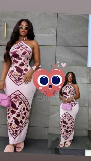 Stylish Floral Pattern Halterneck Bodycon Maxi Dress