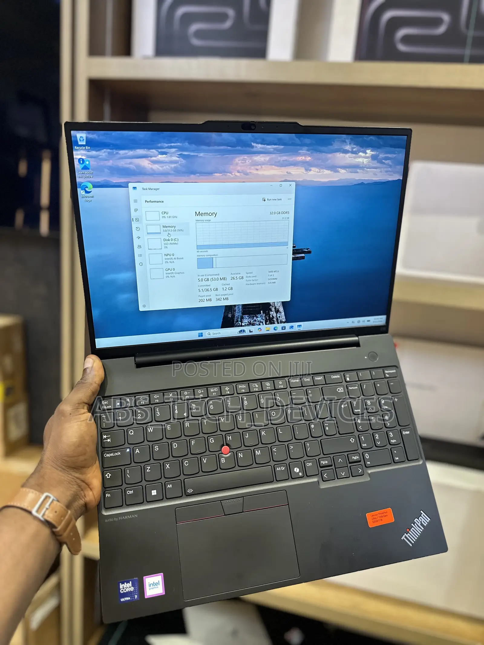Laptop Lenovo ThinkPad E16 Gen 3 32GB Intel Core Ultra 7 SSD 1T