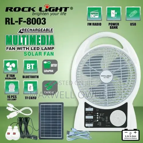 Multimedia Fan With Led Lamp
