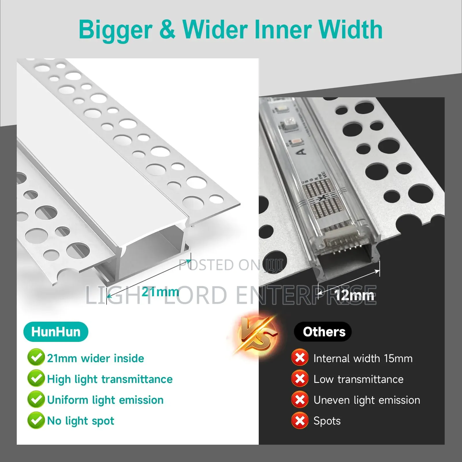 Compatible Surface/Conduit Aluminum Profiles Channel 10feet