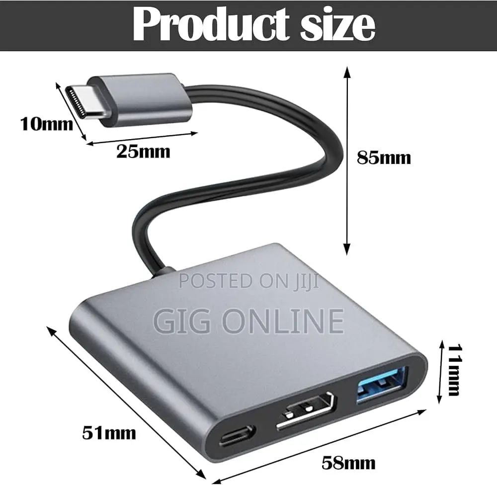 3-in-1 HDMI Adapter for Laptop
