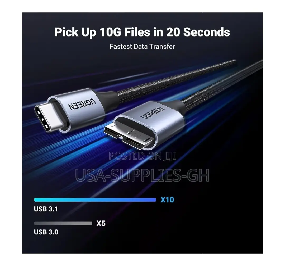UGREEN 10Gbps USB C to Micro B Cable 1.5 Ft From USA
