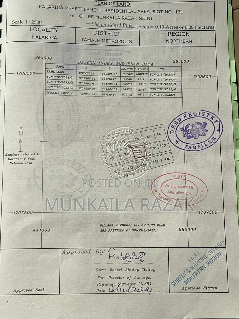 A Plot Land for Sale in Kalariga/Target