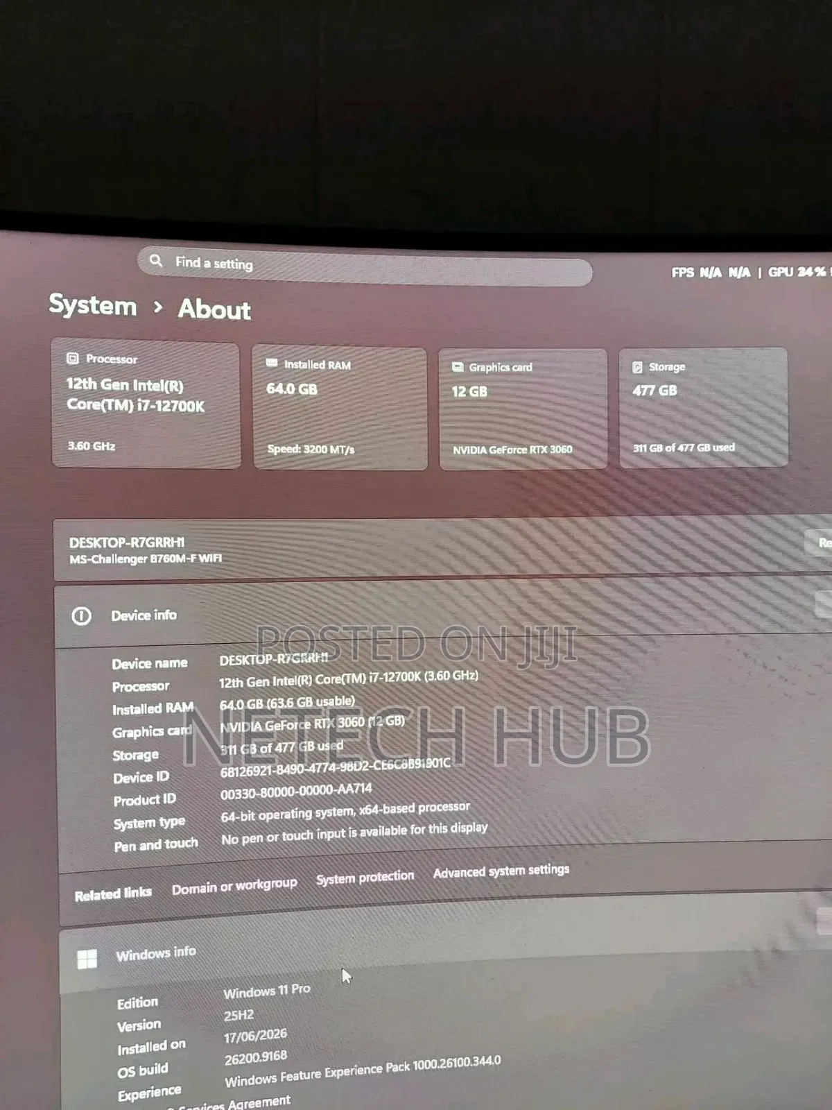 New Desktop Computer Asus Zen AiO ZN270IE 64GB Intel Core i7 SSD 512GB