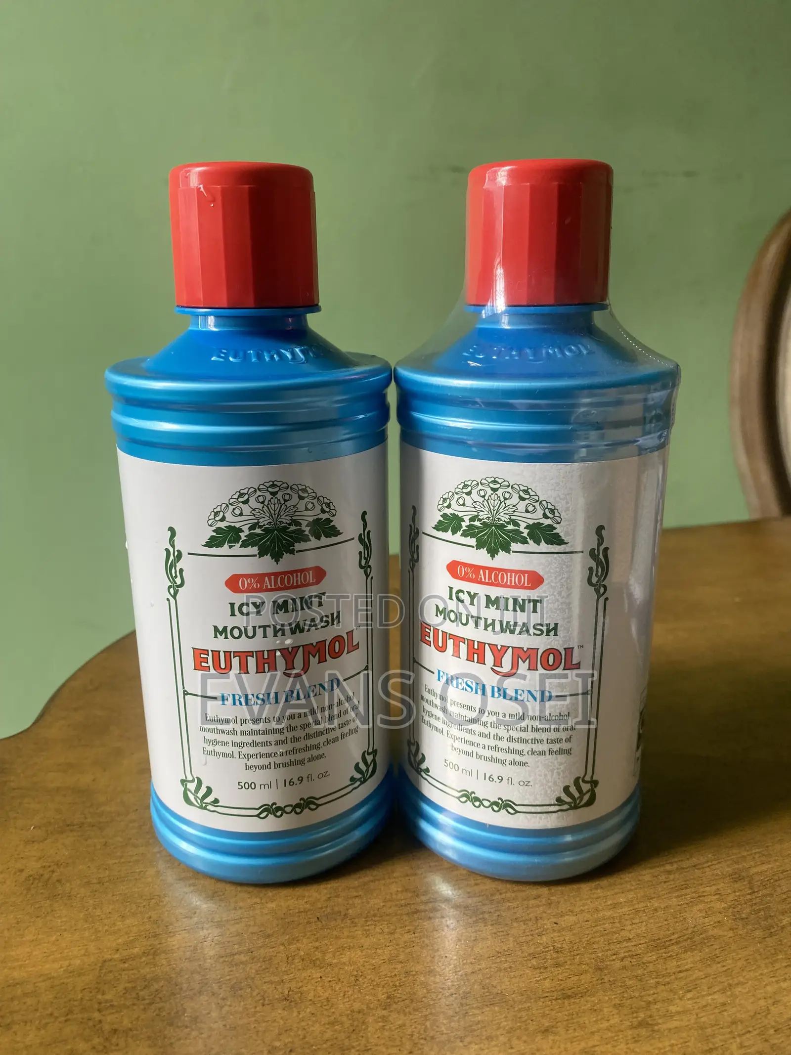 Original UK Euthymol Mouthwash 500ml 0% Alcohol