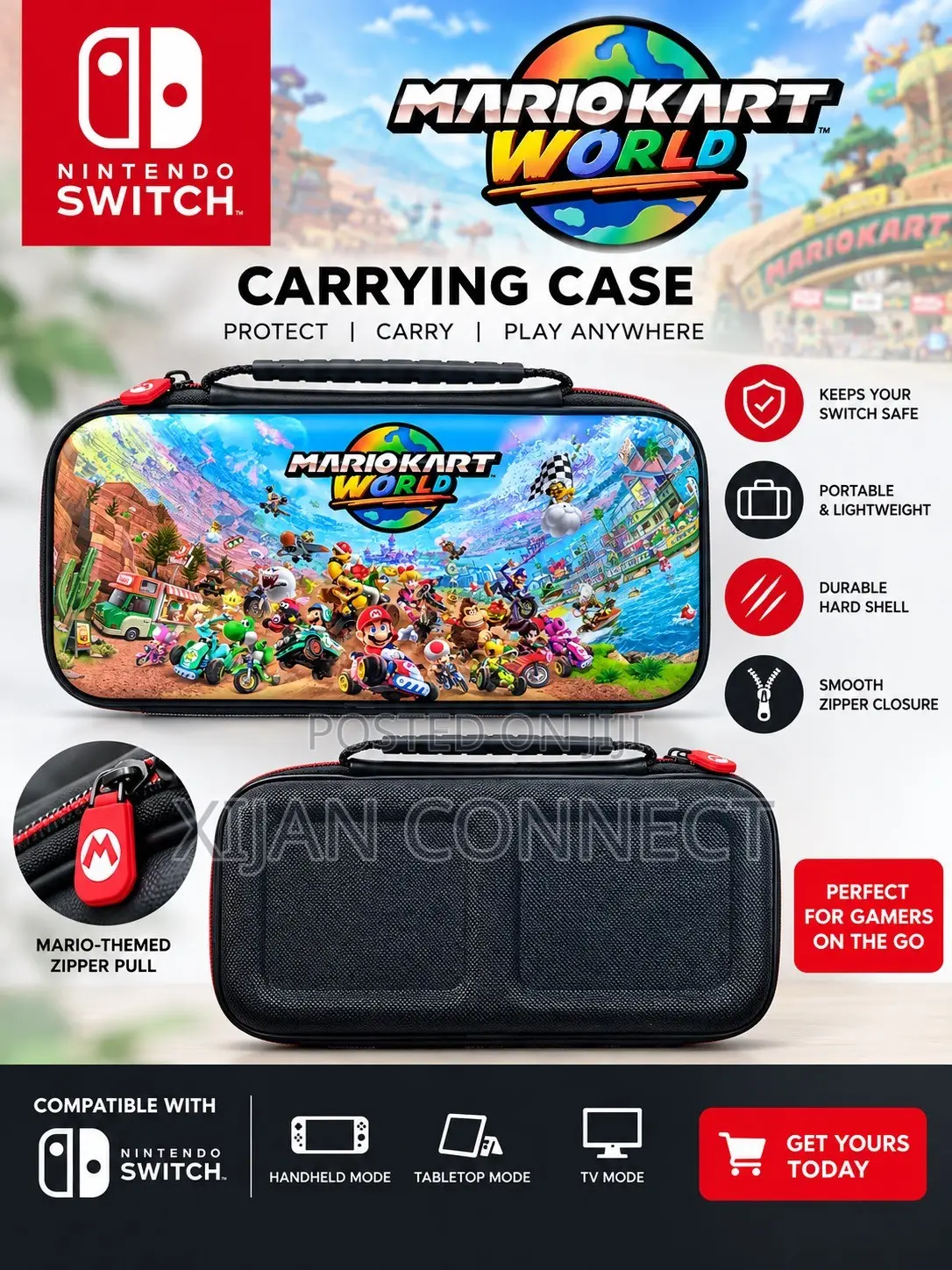 Nintendo Switch 2 Carrying Case - Mario Kart World | Protective Shell