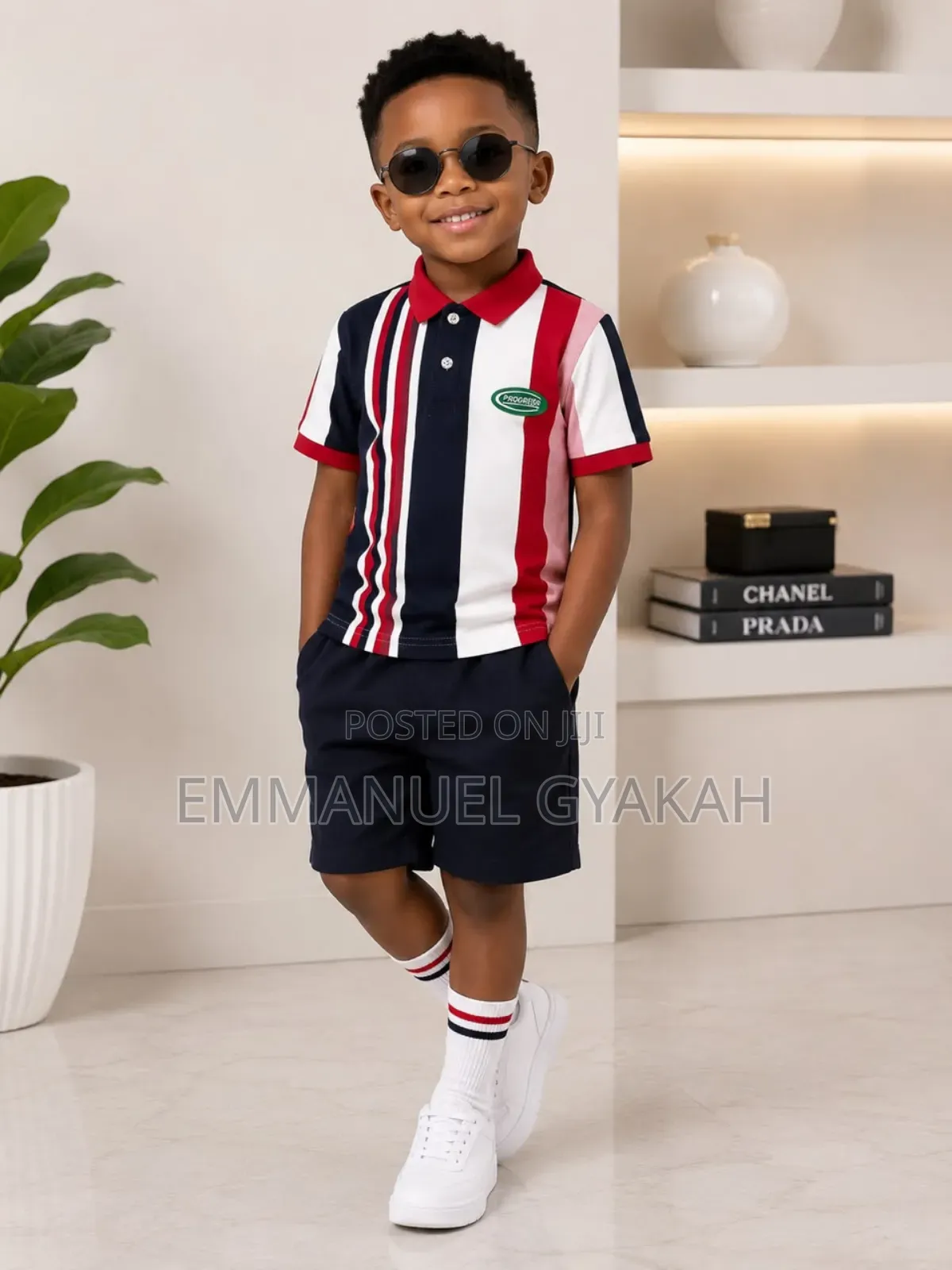 Boys Stripe Lacoste