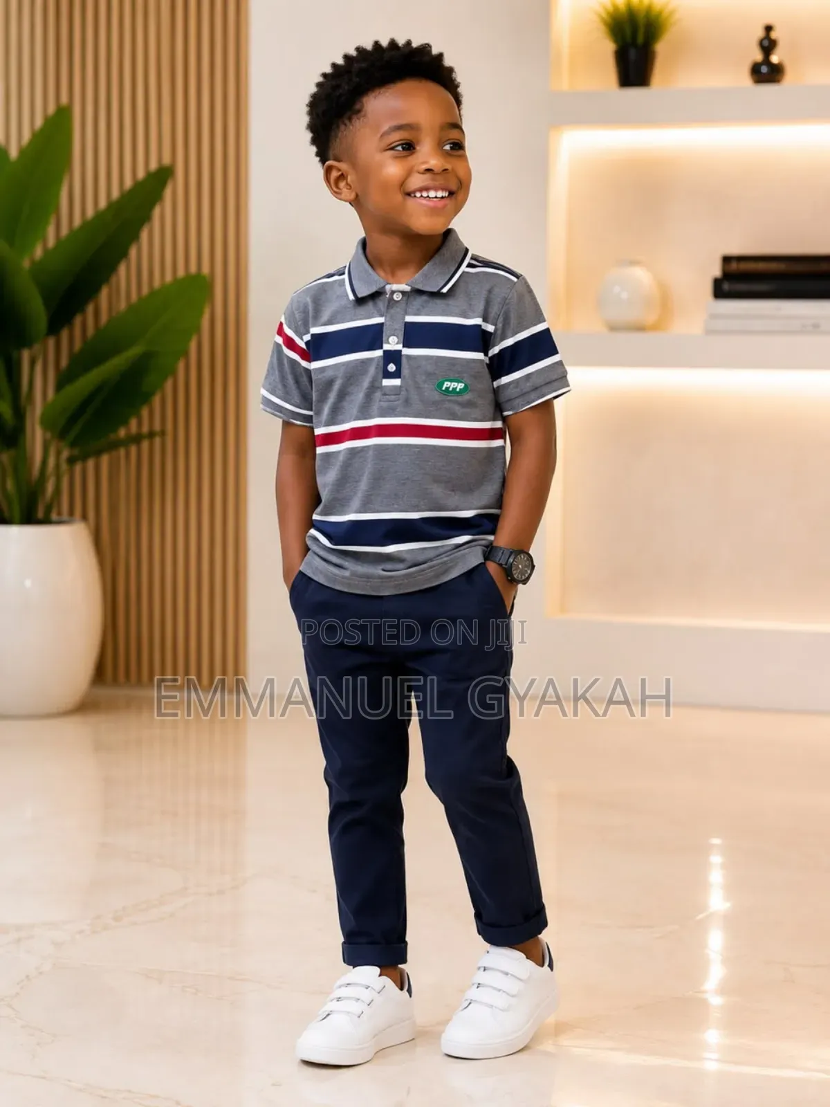 Boys Stripe Lacoste