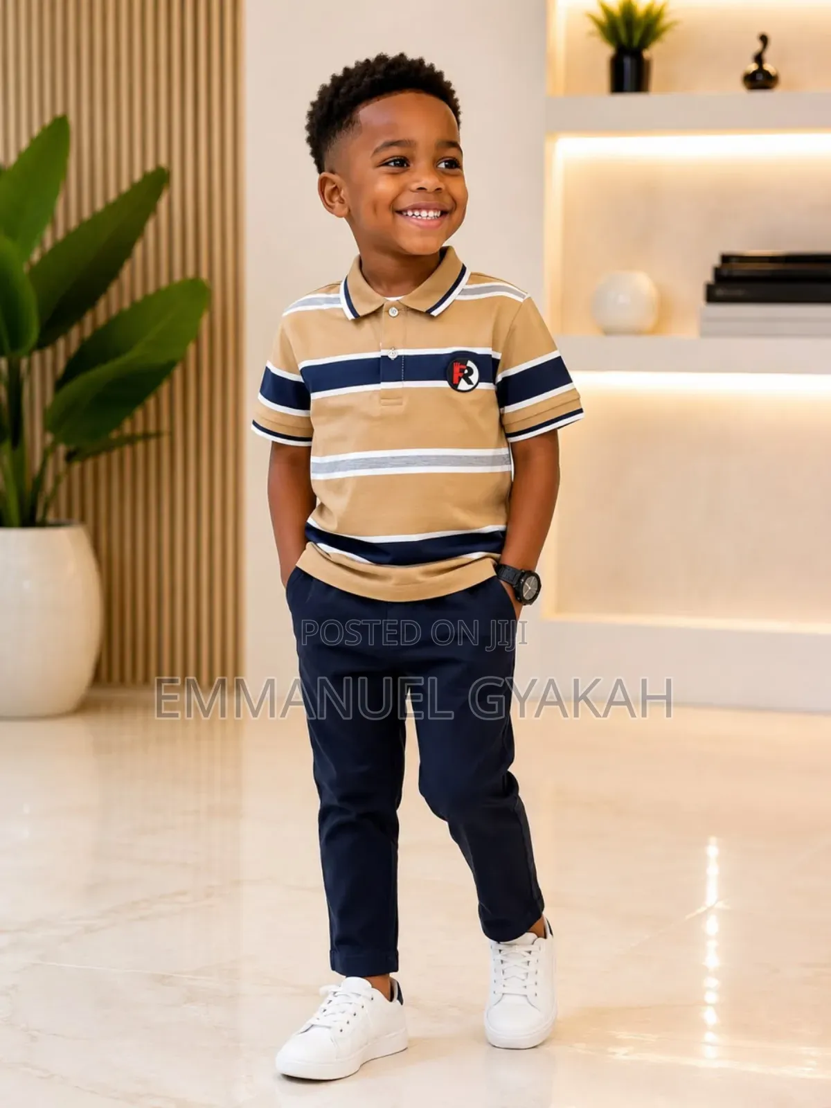 Boys Stripe Lacoste