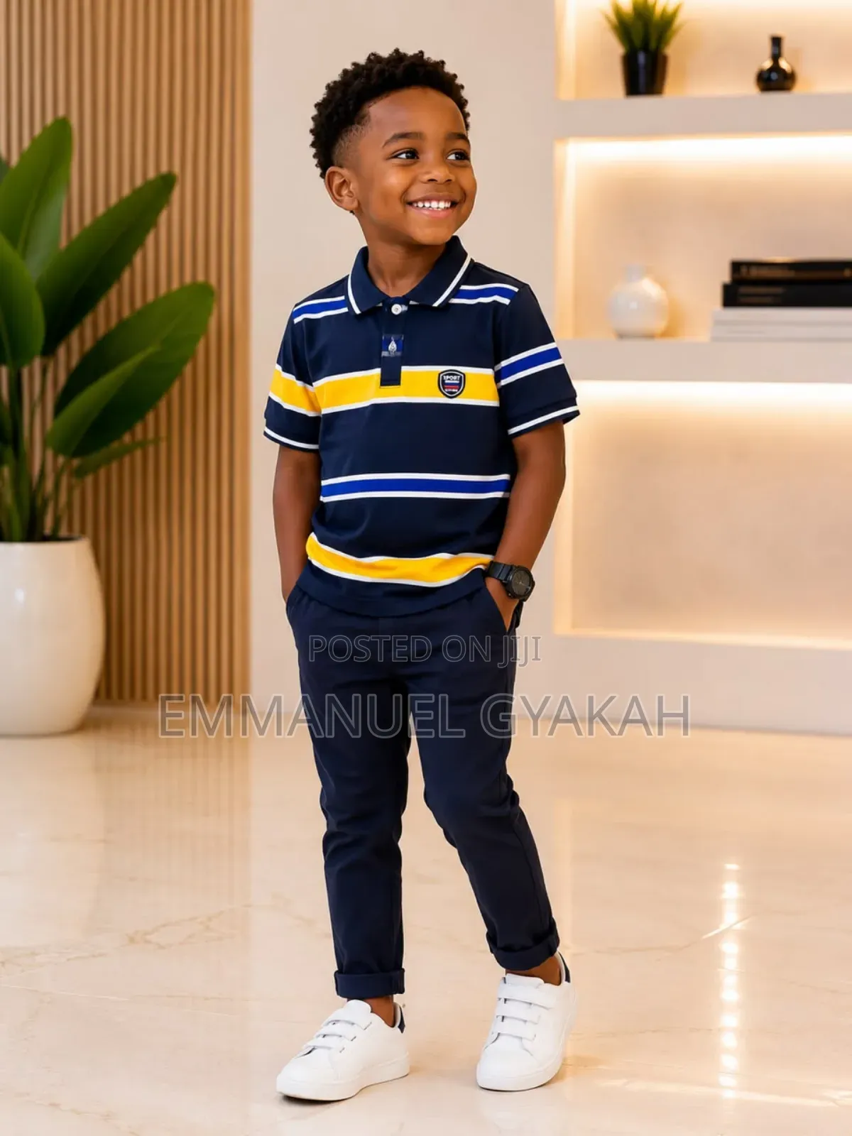 Boys Stripe Lacoste