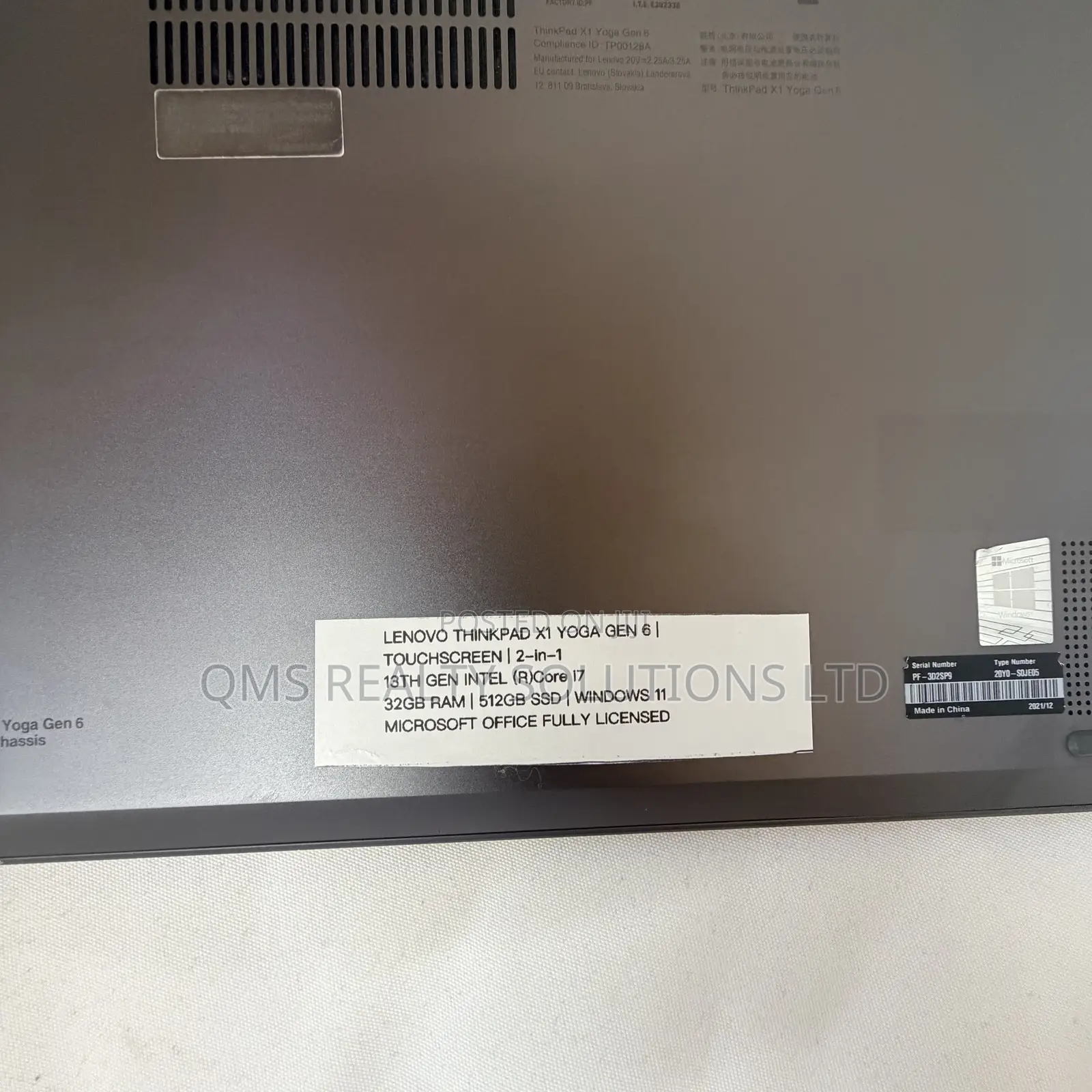 Laptop Lenovo ThinkPad X1 Yoga 32GB Intel Core i7 SSD 512GB