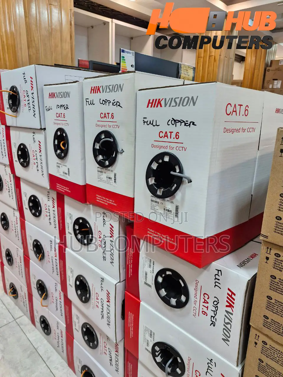 Hikvision (Ds-1ln6utc0) Utp Cat 6 Full Copper Cable - 305M