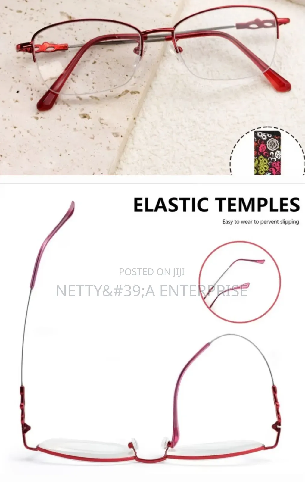 Ladies Semi Rimless Reading Glasses(+1.0)