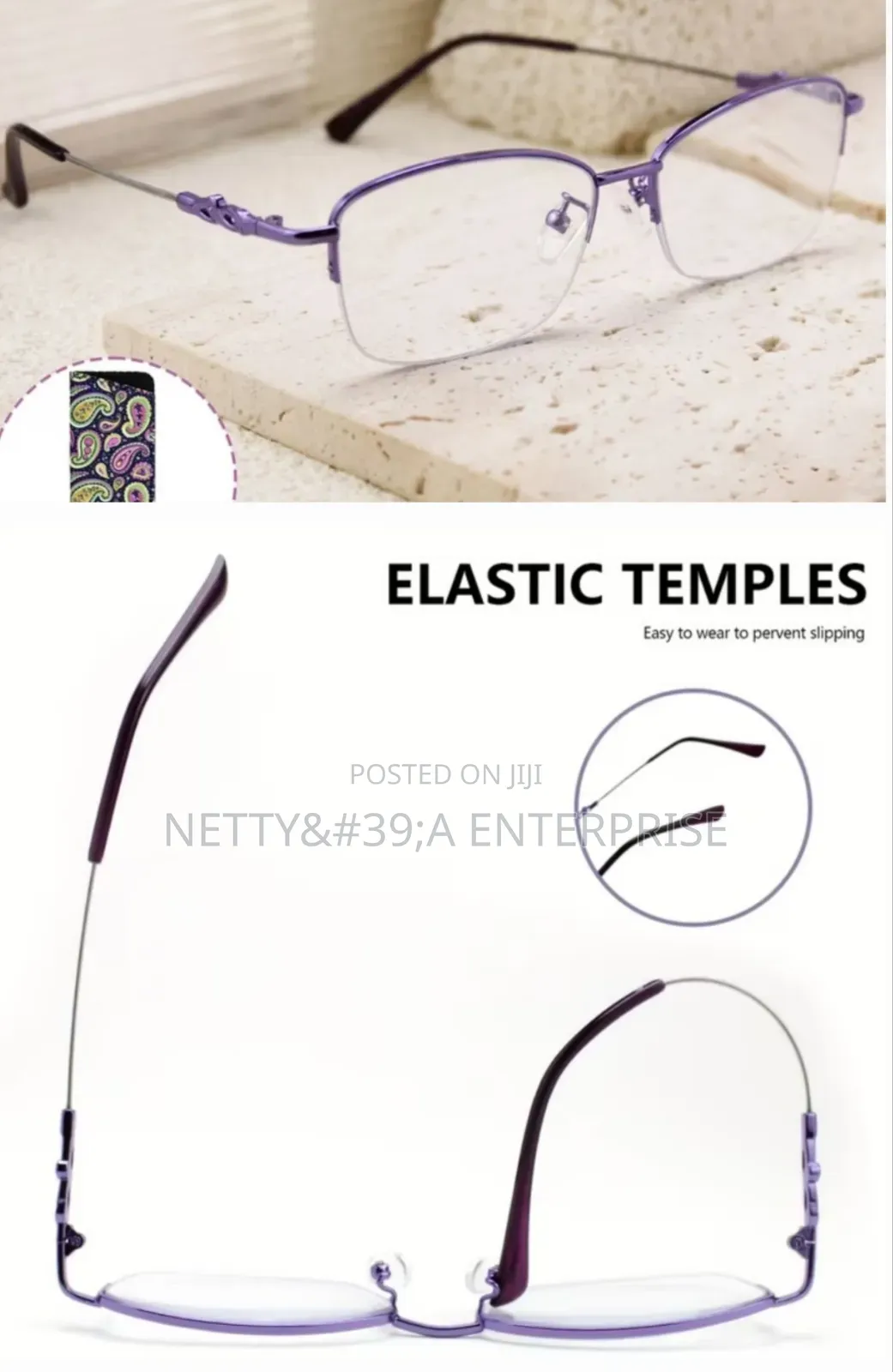 Ladies Semi Rimless Reading Glasses(+1.0)