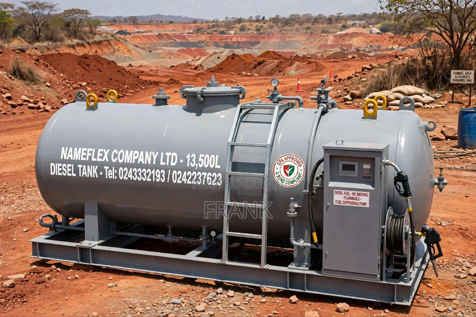 Metal Fabrication - 13,500L Diesel Tank Brand New EPA Approved