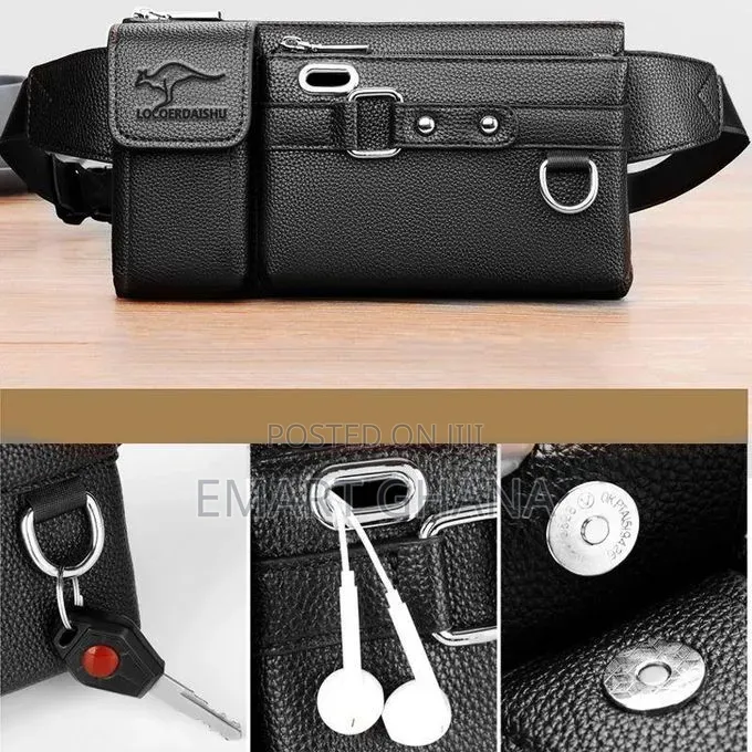 4in1 Men's Chest Bag Waist Bag Small Portable Bag With 1 Card Bag 
