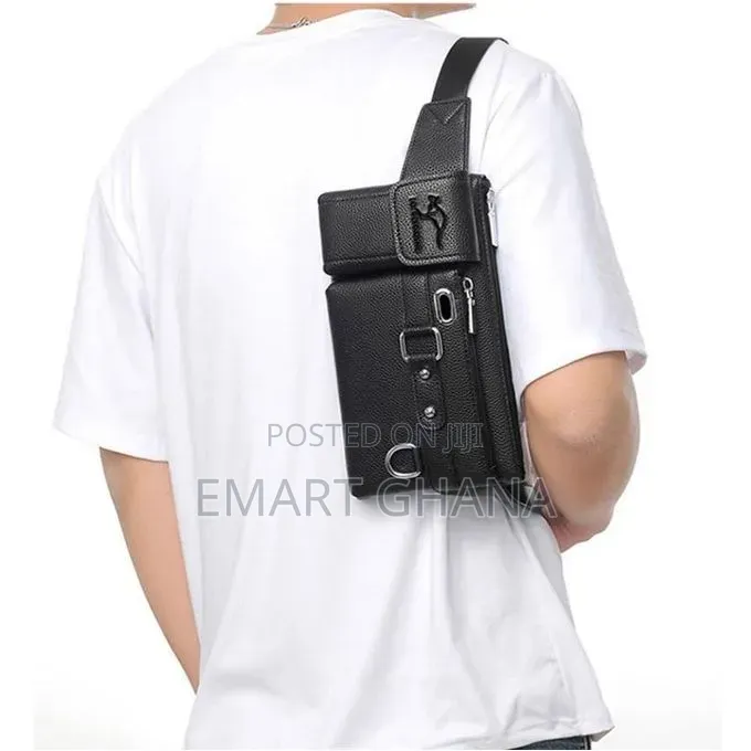 4in1 Men's Chest Bag Waist Bag Small Portable Bag With 1 Card Bag 