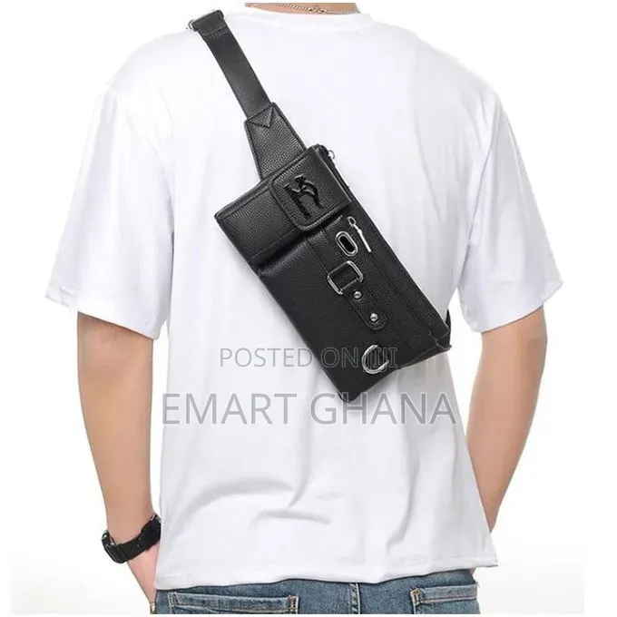 4in1 Men's Chest Bag Waist Bag Small Portable Bag With 1 Card Bag 
