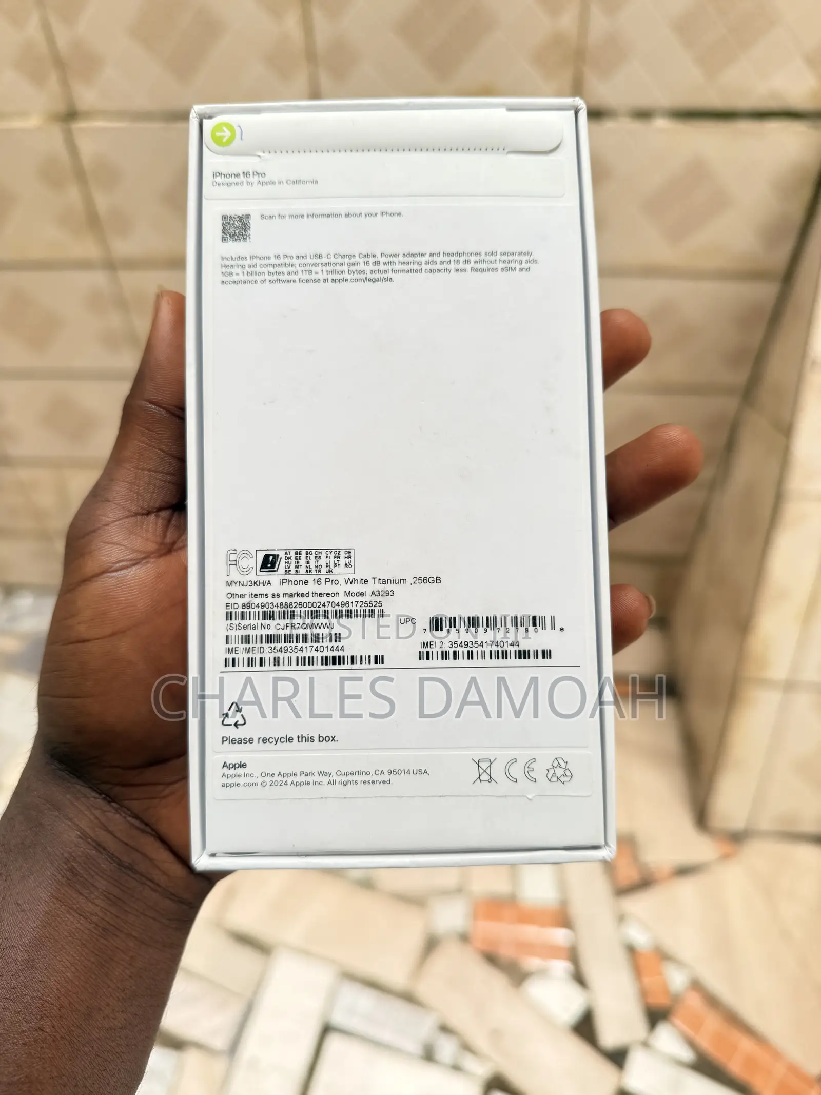 New Apple iPhone 16 Pro 256 GB White