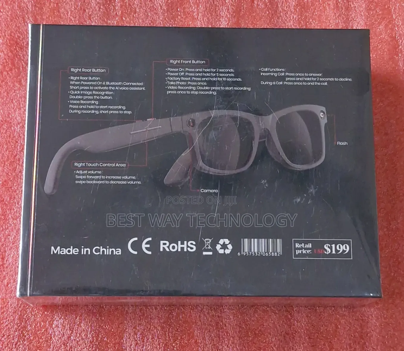 Wireless Hidden Eye Glass Ai Spy
