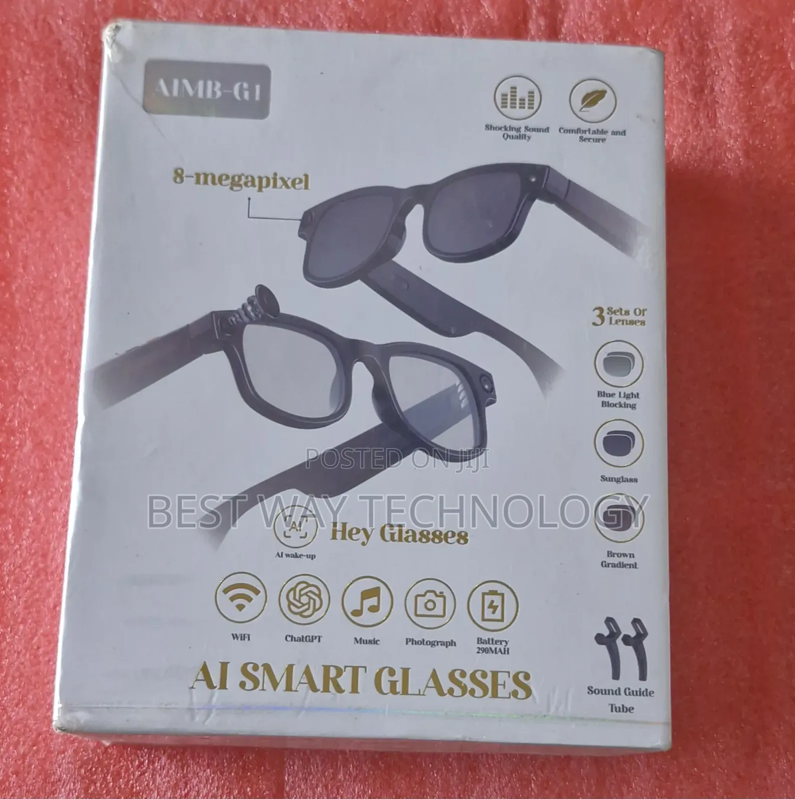 Wireless Hidden Eye Glass Ai Spy