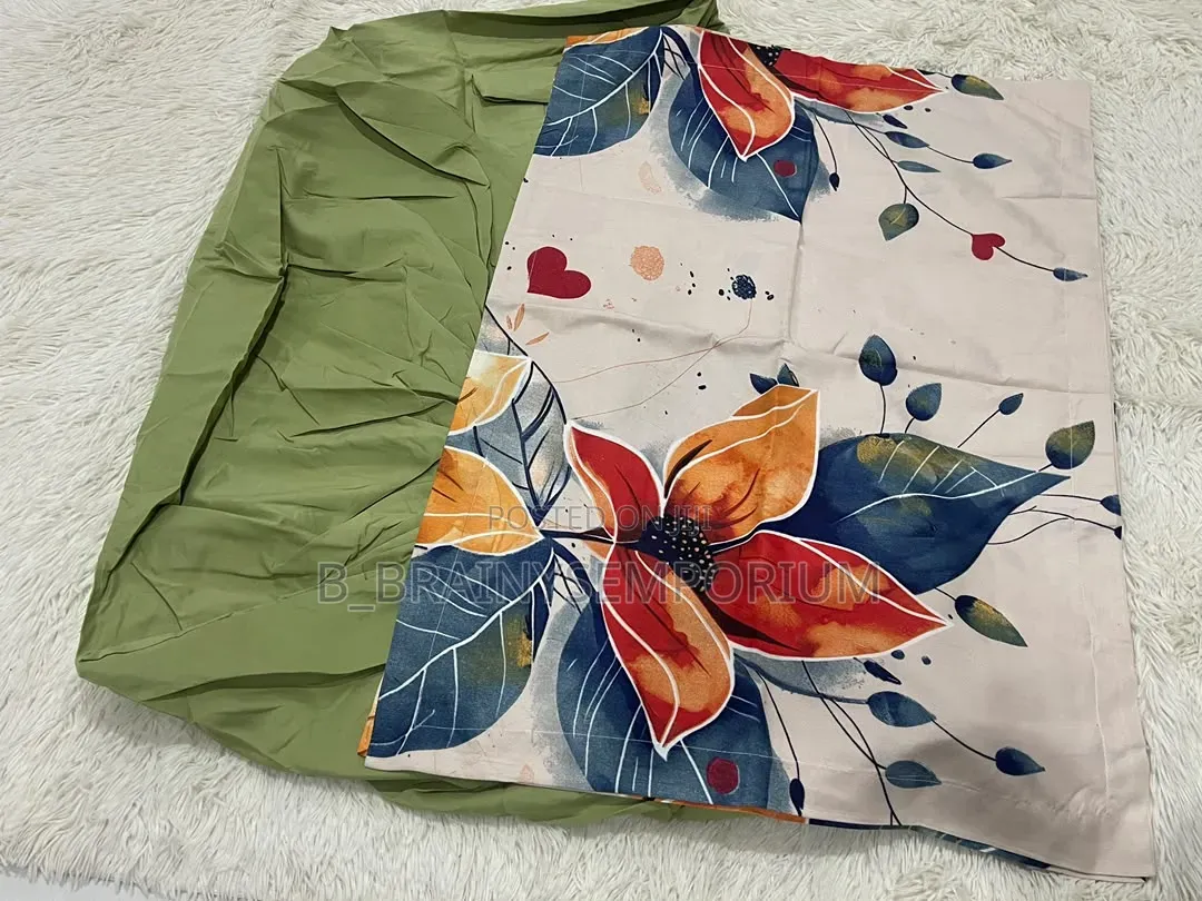 Lemon Greem Fitted Bedsheet for Double Bed + 4 Pillow Cases
