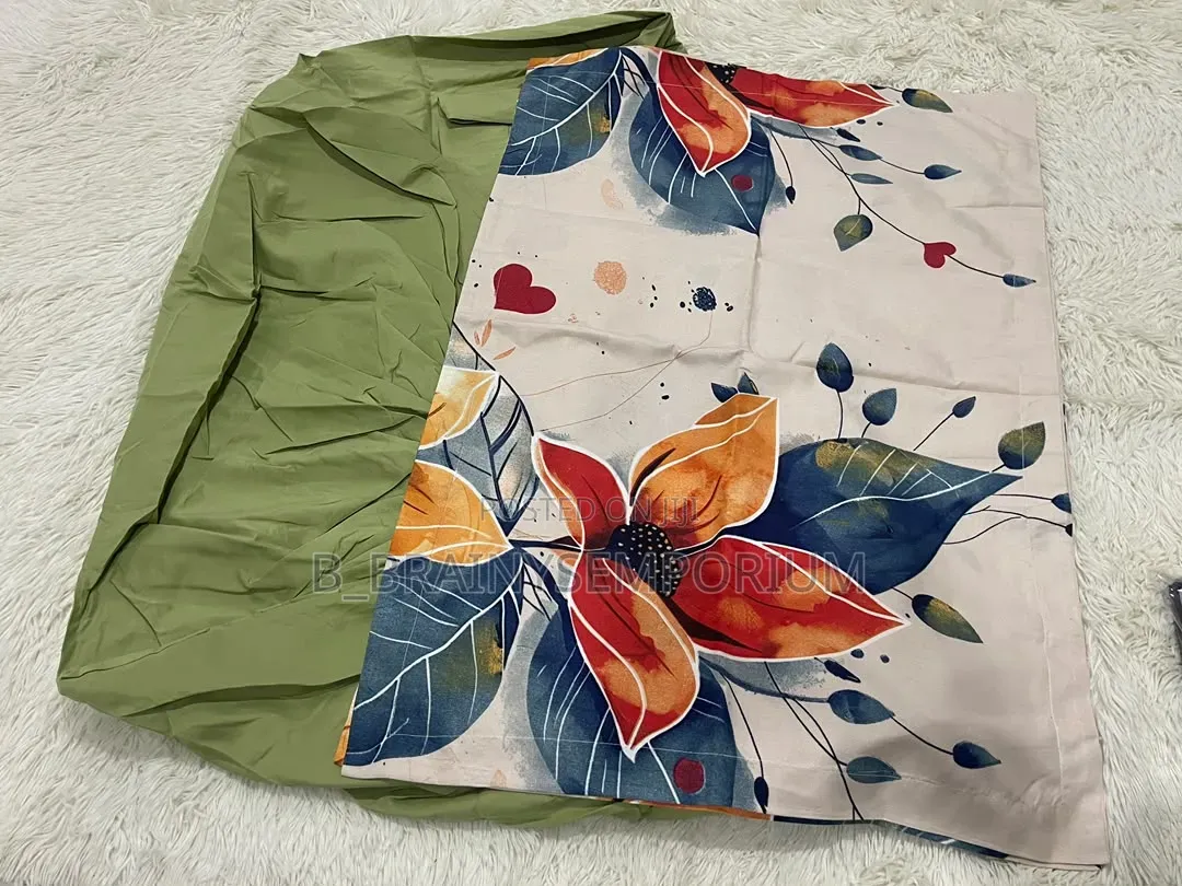 Lemon Greem Fitted Bedsheet for Double Bed + 4 Pillow Cases