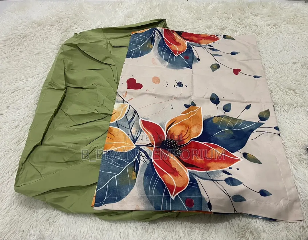 Lemon Greem Fitted Bedsheet for Double Bed + 4 Pillow Cases